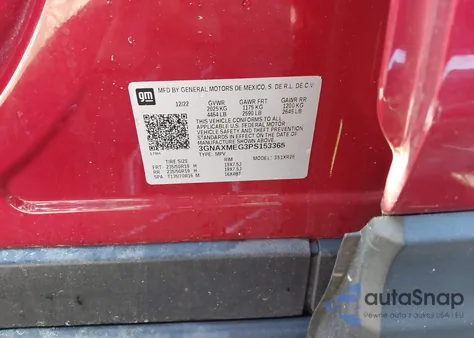 2023 Chevrolet Equinox Fwd Rs z USA, uszkodzony, nr VIN 3GNAXMEG3PS153365